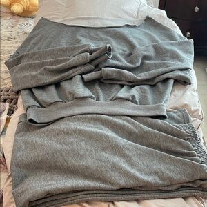 Gray Sweatshirt and Sweatpants Set